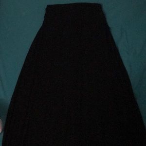 Long black skirt flowy skirt
